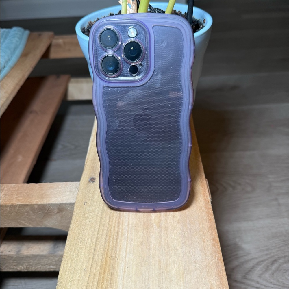 Wavy Purple iPhone 15 Pro Max phone case